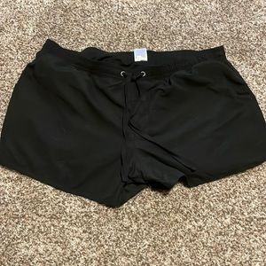 Black swim shorts